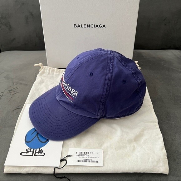 Balenciaga x Colette 2017 Logo Embroidered Campaign Hat Blue *FULL PACKAGING* - Picture 2 of 16